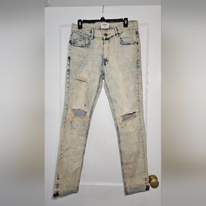 Distressed Light Blue Men's Jeans